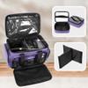 BAFASO Large Makeup Bag with 2 Removable Pouches and Detachable Dividers, Multifunctional Cosmetic Bag to Keep Makeup and Hair Supplies (Patent Pending), Purple view 3