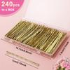 2.76'' Large Bobby Pins Blonde, AITRAI 240PCS Jumbo Hair Bobby Pins Big Gold Long Hair Pins for Women Thick Hair with Box view 2