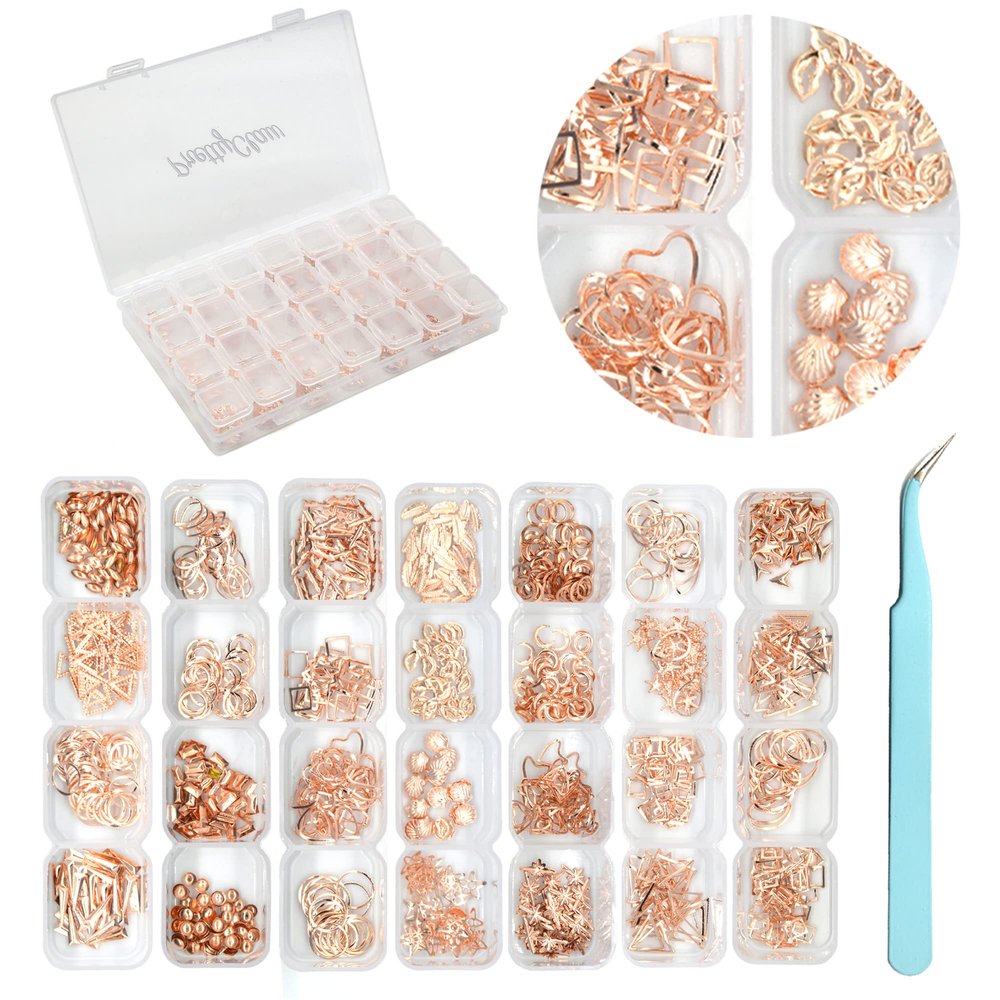 PrettyClaw Nail Art Set 28 Styles Nail Charms (1000+ Pieces) (Set #5)
