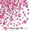 10400PCS Rose Pink AB Flat Back Rhinestones, Round Non-Hotfix Jelly Nail Gems Rhinestone with Tweezer and Picker Pencil for Crafts Tumblers Nail Art & DIY Decoration view 2