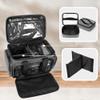 BAFASO Large Makeup Bag with 2 Removable Pouches and Detachable Dividers, Multifunctional Cosmetic Bag to Keep Makeup and Hair Supplies (Patent Pending), Gray view 3