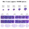 10400PCS Purple AB Resin Flat Back Rhinestones, Round Non-Hotfix Jelly Nail Gems Rhinestone with Tweezer and Picker Pencil for Crafts Tumblers Nail Art & DIY Decoration view 3