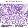 10400PCS Purple AB Resin Flat Back Rhinestones, Round Non-Hotfix Jelly Nail Gems Rhinestone with Tweezer and Picker Pencil for Crafts Tumblers Nail Art & DIY Decoration view 4