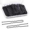 U Shaped Hair Pins, 240Pcs Black U Pins Hair Pins for Buns Updos Hair Grip Bulk for Hairstyle with Storage Box, 2.4inch view 1