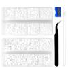 10400PCS White Resin Flat Back Rhinestones, Round Non-Hotfix Jelly AB Nail Gems Rhinestone with Tweezer and Picker Pencil for Crafts Tumblers Nail Art & DIY Decoration view 1