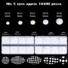 10400PCS White Resin Flat Back Rhinestones, Round Non-Hotfix Jelly AB Nail Gems Rhinestone with Tweezer and Picker Pencil for Crafts Tumblers Nail Art & DIY Decoration view 3
