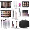 Makeup Kit For Girls,Full Makeup Set For Wonmen Includes 40 Colors Eyeshadow Palette Lip Gloss Liquid Lipstick Make up Sponge Brushes Eyebrow Concealer With Makeup Bag view 2