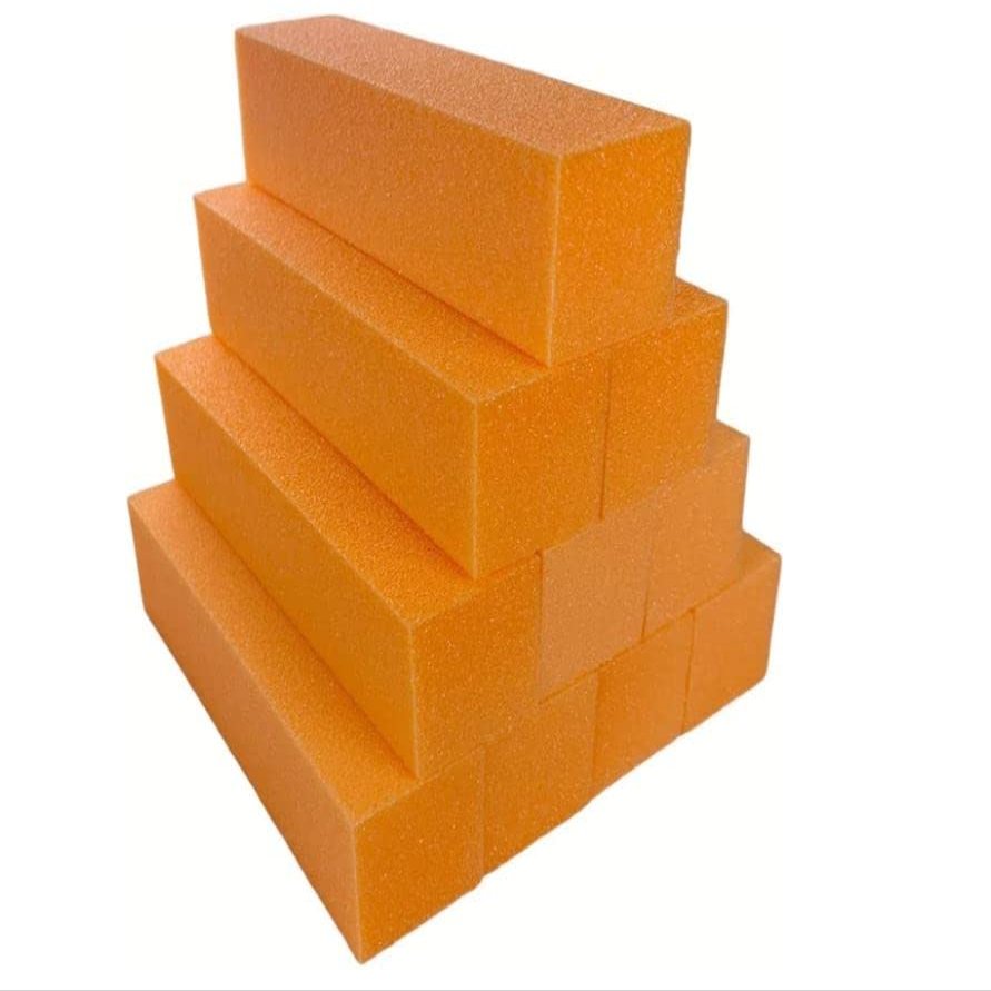 10 Pcs Nail Buffer Block for Acrylic and Natural Nails- 3 Sided Sanding Buffers for Gel Nails Fingernail Shine Buffing Filer Set, Professional Manicure Polisher Buffer Bulk Medium Grit