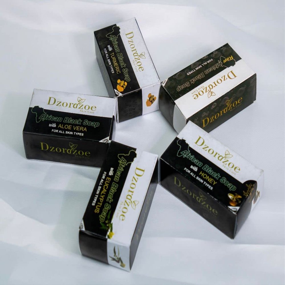 Dzordzoe Skin Care African Black Bar Soap (Aloe Vera)