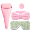 CHOISBEING Ice Roller for Face Shaper Jade Eye Masks for Puffiness Skin Care Tools Facial Cold Comppress for Face Lifting Pink C view 1