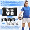 Amylove 20 Pieces Soccer Makeup Bag Gifts Soccer Cosmetic Travel Bag with Words Toiletry Zipper Pouch Portable for Women Football Lover Players Team Accessories view 2