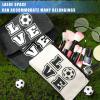 Amylove 20 Pieces Soccer Makeup Bag Gifts Soccer Cosmetic Travel Bag with Words Toiletry Zipper Pouch Portable for Women Football Lover Players Team Accessories view 4
