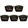 ELEGANTPARK Bride Bridesmaid Proposal Gifts Set of 5 Personalized The One Where I'm the Bride Makeup Bag Ask Gift Will You Be My Maid of Honor Bridesmaid Cotton Canvas Cosmetic Bag Ivory Black Zipper view 2