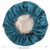Ciieeo 2pcs Bonnet for Sleeping Adjustable Turban Caps Moisture Retention for Curly and Natural Hair Care for Makeup Showers and Face Washing Khaki Blue view 2