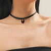 YienDoo Vintage Black Choker Necklace Chain Goth Leather Choker Butterfly Pendant Necklace Velvet Choker Punk Necklace Rock Statement Butterfly Necklace Charm Jewelry Gift for Women view 2