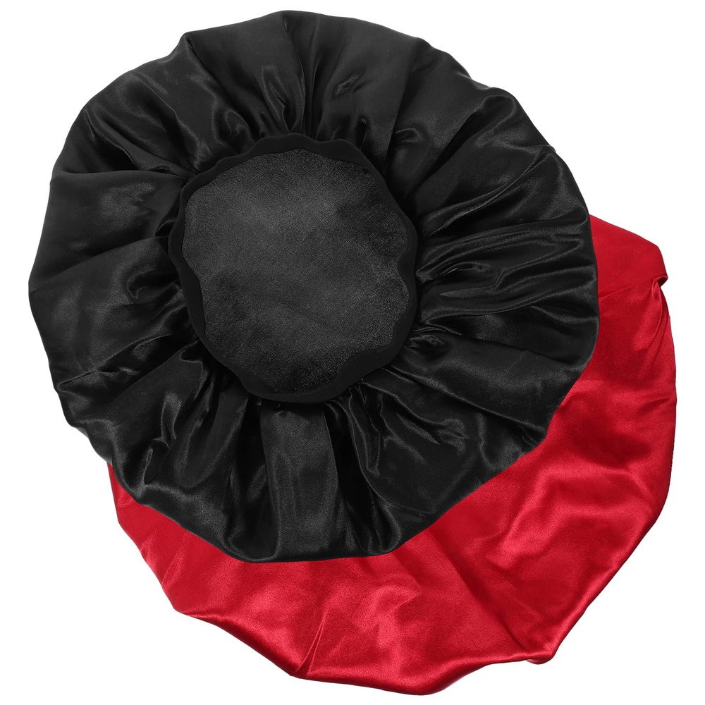 Beaupretty 2pcs Wide Brim Shower Caps for Women Stretchy Bath Hair Wraps for Long Hair Comfortable and Reusable Shower Hats for Curls Braids and Styling