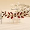 Teyglen Crystal Bride Wedding Hair Comb Bridal Blue Rhinestone Side Comb Dainty Hair Pieces Bridal Headpieces Hair Accessories for Women Bride Girls(Light Blue) view 4