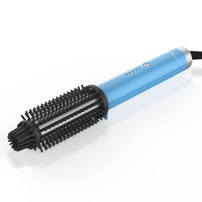 Negative Ion Thermal Brush, Dual Voltage Heated Round Brush for Worldwide Use, Fast Heating Curling Iron for Blowout Look, 4 Temp Settings for Curls and Voluminous Hair