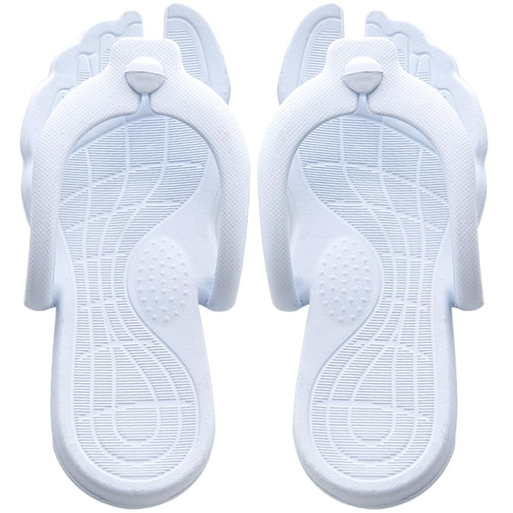 Beavorty Womens Slippers 1 pair of Pedicure Slippers Plastic Portable Folding Shower Beach Lightweight Sandals for Salon Spa 37-38 Womens Sandals