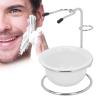Shaving Brush Kit, Shaving Brush Set, Shaving Stand Bowl Set Professional Shaving Soap Bowl Brush Holder Safety Stand Kit for Men view 4