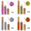 DekRion Glitter-Eyeliner,Pink-Giltter Eyeliner, Long-lasting Waterproof Eye-Glitter Makeup, Silver, Gold, Purple Green High-pigmented Colorful Eye Liner Liquid view 4