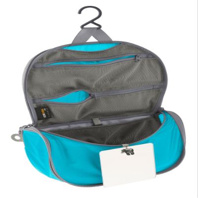 Sea to Summit Small Hanging Toiletry Bag, Extra Compact Travel Organizer for Minimalist Adventures, Atoll Blue