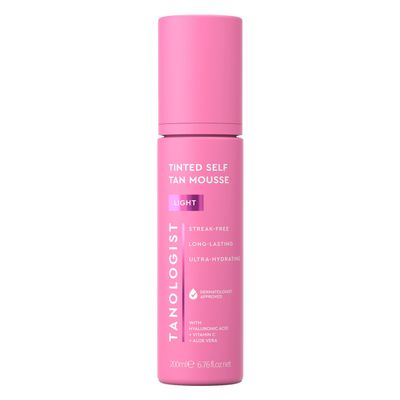 Tanologist Light Self Tan Mousse, Tinted Self-Tanning Mousse, Streak-Free, Natural Glow, No Fake Tan Smell Or Orange Tone, Long Lasting, Clean Ingredients, Vegan, 6.76 fl. oz/200 ml Bottle