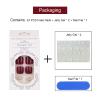 24 PCS Press on Toenails Short Square Fake Toenails Red Fake Toenails Rhinestone Fake Toenails Wearable Fake Toenails Glossy Fake Toenails Acrylic Full Coverage Fake Toenails Gifts for Women and Girls view 4