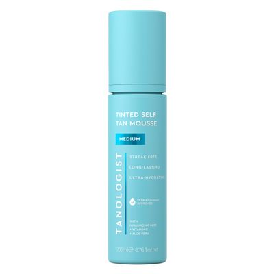 Tanologist Medium Self Tan Mousse, Tinted Self-Tanning Mousse, Streak-Free, Natural Glow, No Fake Tan Smell Or Orange Tone, Long Lasting, Clean Ingredients, Vegan, 6.76 fl. oz/200 ml Bottle
