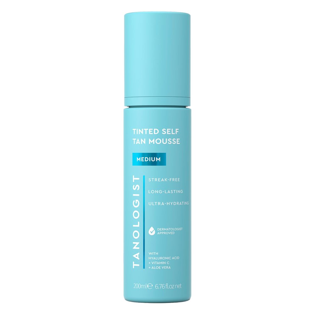 Tanologist Medium Self Tan Mousse, Tinted Self-Tanning Mousse, Streak-Free, Natural Glow, No Fake Tan Smell Or Orange Tone, Long Lasting, Clean Ingredients, Vegan, 6.76 fl. oz/200 ml Bottle