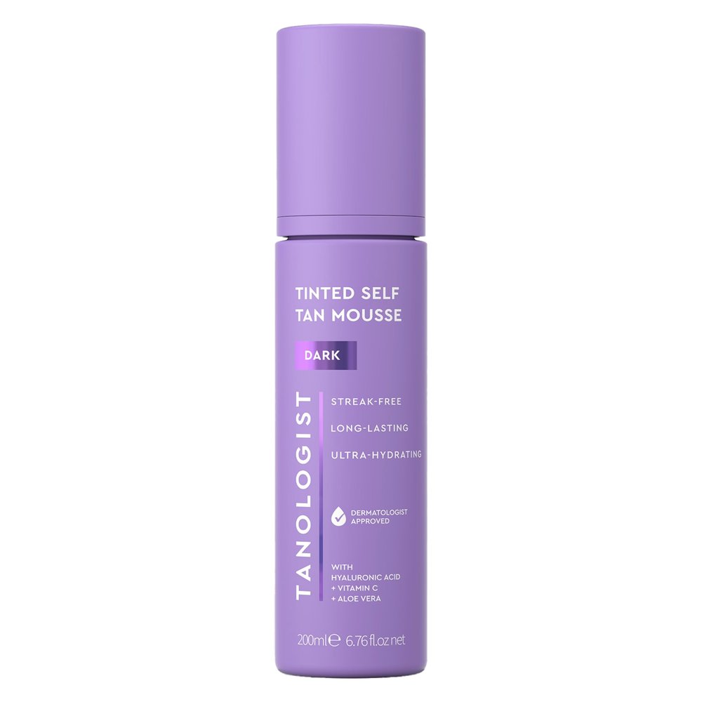 Tanologist Dark Self Tan Mousse, Tinted Self-Tanning Mousse, Streak-Free, Natural Glow, No Fake Tan Smell Or Orange Tone, Long Lasting, Clean Ingredients, Vegan, 6.76 fl. oz/200 ml Bottle