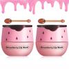 2PCS Strawberry Lip Balm, Vitamin E Lip Masks & Moisturizing Propolis Sleeping Lip Mask, Effective Reduces Lip Lines Prevention Dry and Cracked Lip Scrubs Exfoliator Smoothing Dry Lip Care view 1