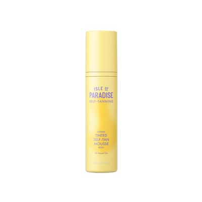 Isle of Paradise Express Tinted Self Tan Mousse, Fast Developing Self Tanner, Vegan Sunless Tanning Foam, Lasts Up to 7 Days, Streak-Free With Tinted Guide Color, 6.76 fl. Oz