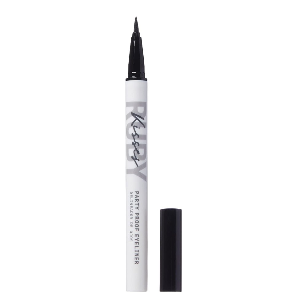 Ruby Kisses Party Proof Eyeliner, Pastel Colors Premium Felt-tip Waterproof Long-lasting Eyeliner (Pitch Black)