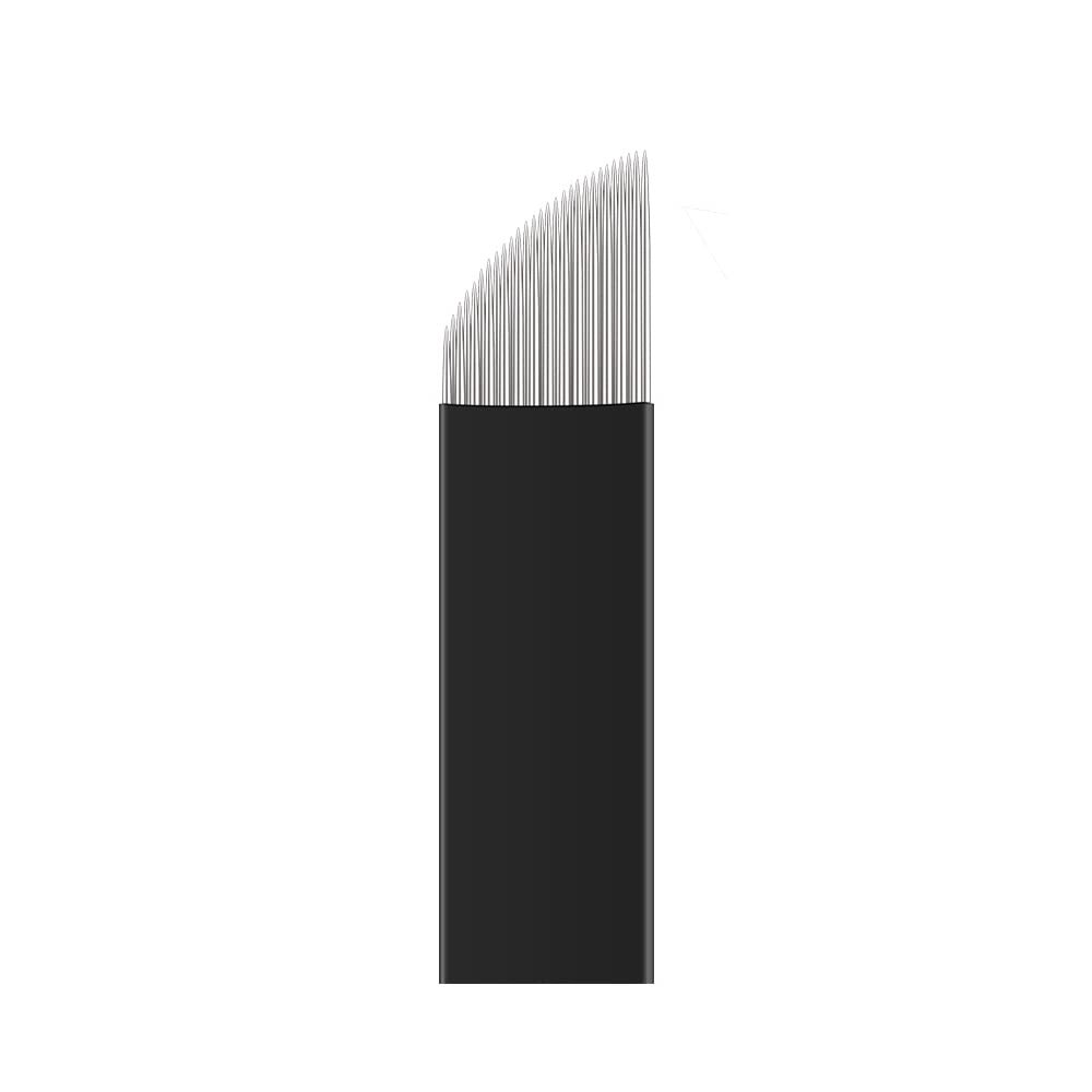 3 Row 28Pins Slanted Microblading Shading Needle Blades Lip Blush Dia 0.2 MM Permanent Makeup Manual Eyebrow Tattoo Supplies 50pcs