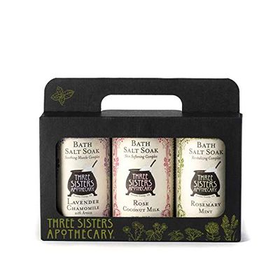 Three Sisters Apothecary 3 Piece Bath Salt Gift Tote Trio (Best Sellers)