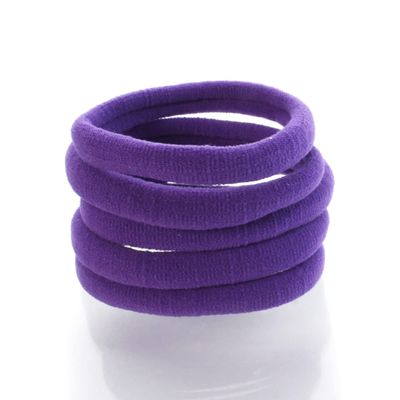 My Lello Large Thick Premium Elastic Ponytail Holder Seamless Hair Bands Purple 100pcs