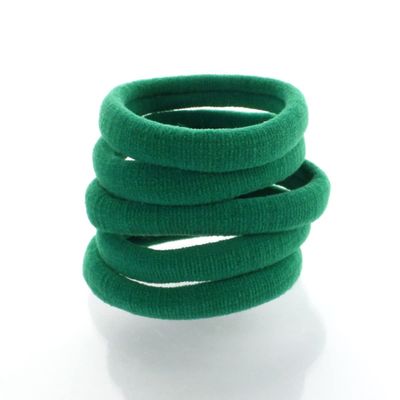My Lello Large Thick Premium Elastic Ponytail Holder Seamless Hair Bands Emerald Green 100pcs