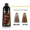 Instant Chestnut Hair Color shampoo, Chestnut Brown Hair Dye Shampoo 3 in 1 for Women Men, Herbal Brown Hair Shampoo, Dark Hair Colors in Minutes 500ml view 2