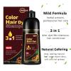 Instant Chestnut Hair Color shampoo, Chestnut Brown Hair Dye Shampoo 3 in 1 for Women Men, Herbal Brown Hair Shampoo, Dark Hair Colors in Minutes 500ml view 3