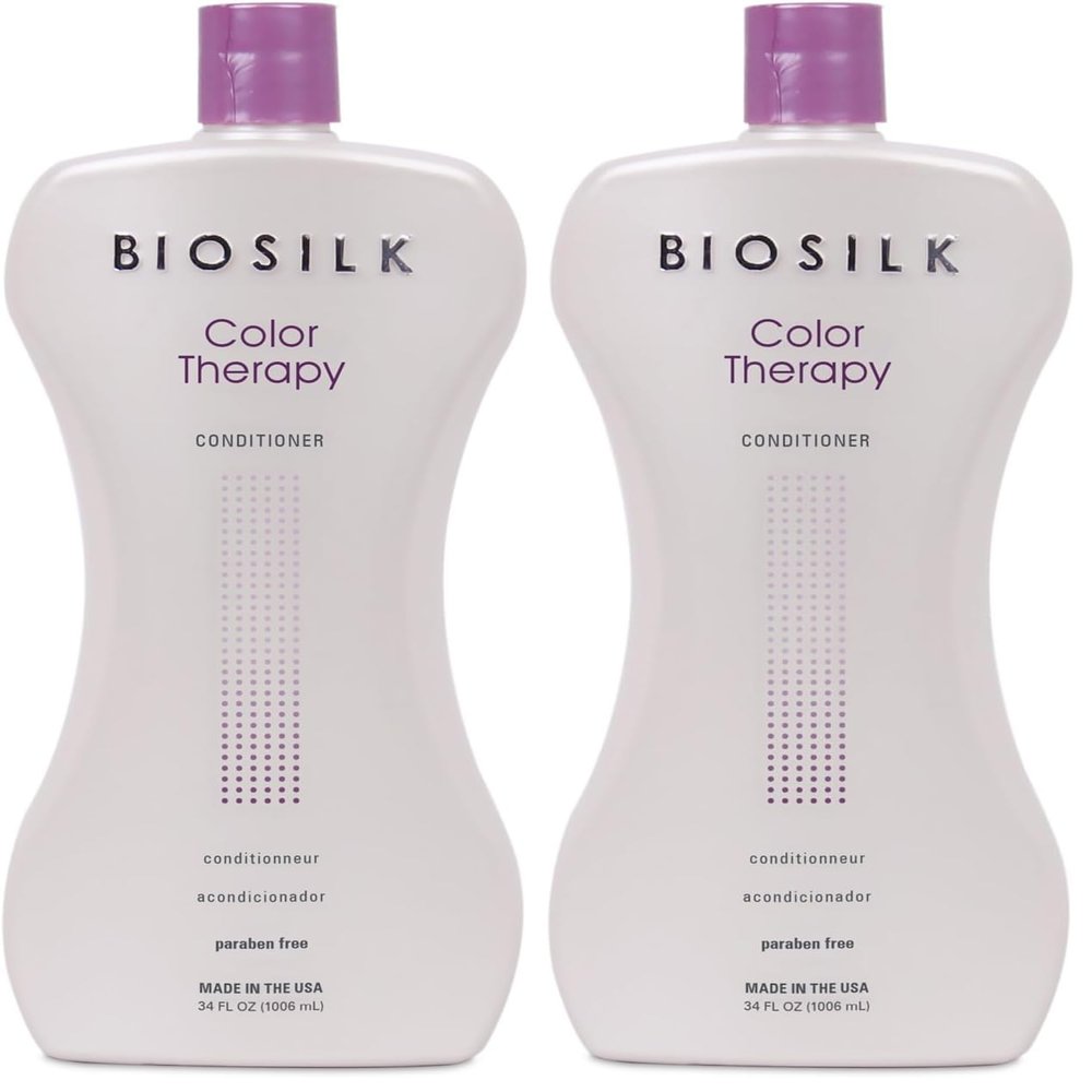 BioSilk Cosmo Farouk Color Therapy Conditioner, White, 34 oz (Pack of 2)