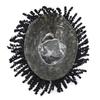 Afro Crochet Braids Toupee for Black Men African American Dreadlock Human Hair Piece Full Poly Skin Pu Injected Toupee Locs Braided for Black Men Afro Hair Replacement System Trendy Style Afro Mens Hair Unit 8x10 inch (1B# OFF BLACK-6MM Wave) view 3