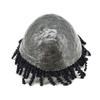 Afro Crochet Braids Toupee for Black Men African American Dreadlock Human Hair Piece Full Poly Skin Pu Injected Toupee Locs Braided for Black Men Afro Hair Replacement System Trendy Style Afro Mens Hair Unit 8x10 inch (1B# OFF BLACK-6MM Wave) view 4