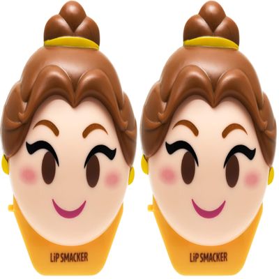 Lip Smacker Disney Beauty And The Beast Belle Emoji Flavored Lip Balm, Belle, Last Rose Petal, Clear, For Kids (Pack of 2)