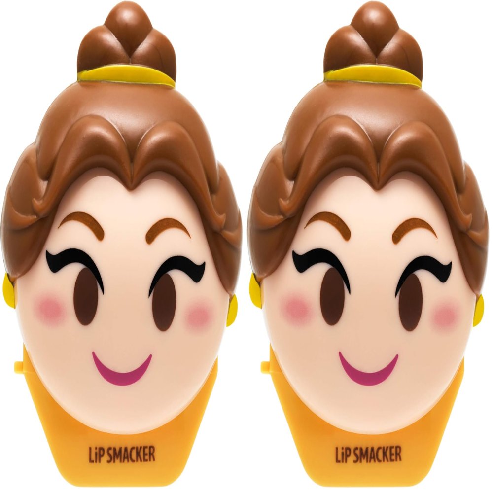 Lip Smacker Disney Beauty And The Beast Belle Emoji Flavored Lip Balm, Belle, Last Rose Petal, Clear, For Kids (Pack of 2)