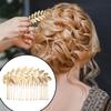 5 Pieces Leaf Hair Side Combs Gold Silver Rhinestone Hair Comb Clips with Teeth Combs for Wedding Hair Accessories for Women, Girls, Bride, Bridesmaid (Gold, Silver) view 4