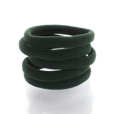 My Lello Large Thick Premium Elastic Ponytail Holder Seamless Hair Bands Moss Green 100pcs
