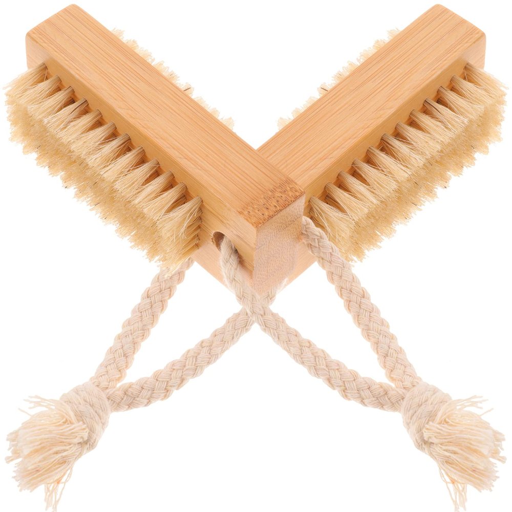 FOMIYES Soft Bristle Nail Brush 2 Pack Bamboo Nail Cleaner for Men Women and Beauty