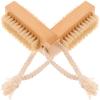 FOMIYES Soft Bristle Nail Brush 2 Pack Bamboo Nail Cleaner for Men Women and Beauty view 1
