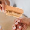 FOMIYES Soft Bristle Nail Brush 2 Pack Bamboo Nail Cleaner for Men Women and Beauty view 3